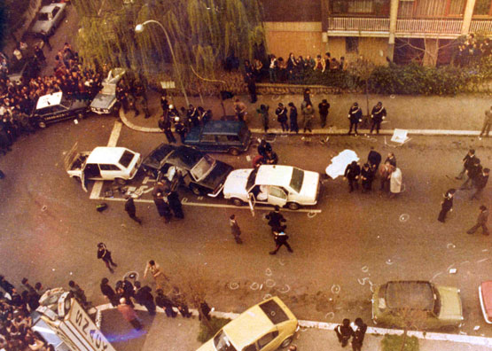 Via Fani vista dall’alto (Archivio Rcs)