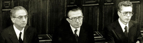 Cossiga, Andreotti e Forlani (Archivio Farabola)
